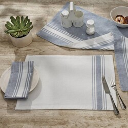 Aurora Stripe Blue Dishtowel - 18" x 28"