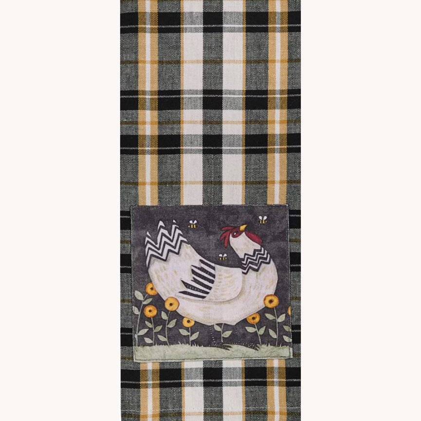 My Little White Hen Dishtowel - 18" x 28"