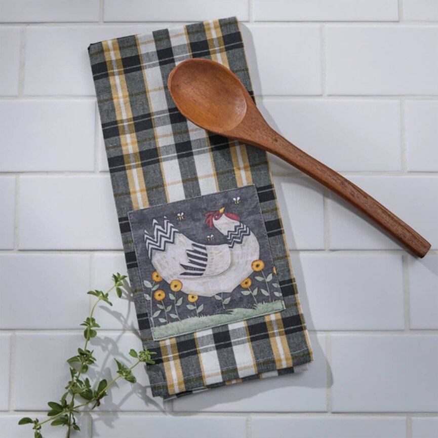 My Little White Hen Dishtowel - 18" x 28"
