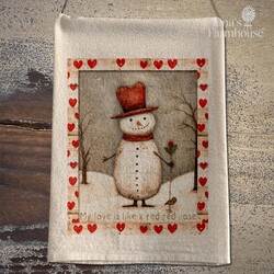 Flour Sack Towel My Love Is Like A Red, Red Rose - 27" x 27"