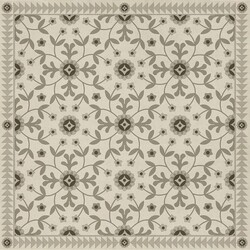 American Folk Art Museum Vintage Vinyl Floor Cloth Whig Rose