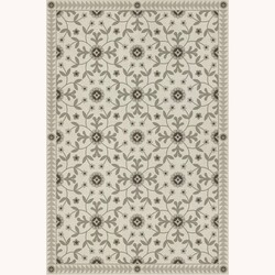 American Folk Art Museum Vintage Vinyl Floor Cloth Whig Rose
