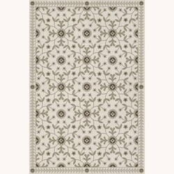 American Folk Art Museum Vintage Vinyl Floor Cloth Whig Rose