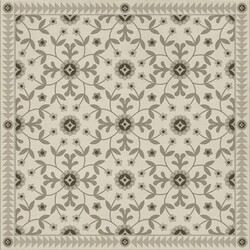 American Folk Art Museum Vintage Vinyl Floor Cloth Whig Rose