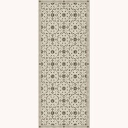 American Folk Art Museum Vintage Vinyl Floor Cloth Whig Rose