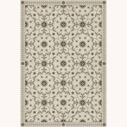 American Folk Art Museum Vintage Vinyl Floor Cloth Whig Rose