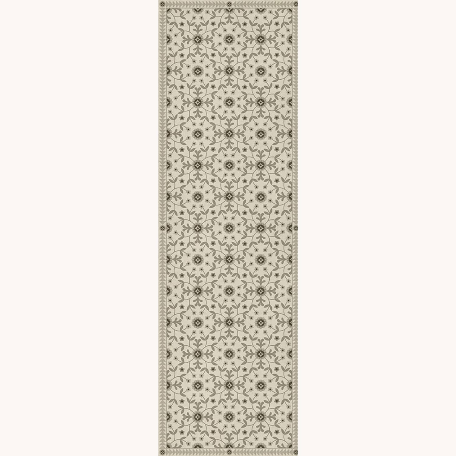 American Folk Art Vinyl Floor Cloth Whig Rose | Nana's Farmhouse - Nana ...
