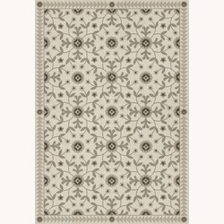 American Folk Art Museum Vintage Vinyl Floor Cloth Whig Rose
