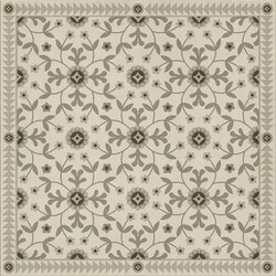 American Folk Art Museum Vintage Vinyl Floor Cloth Whig Rose
