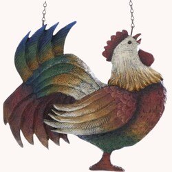 Multi Color Resin Rooster Arrow Replacement - 11.75" x 10.5" x 3"