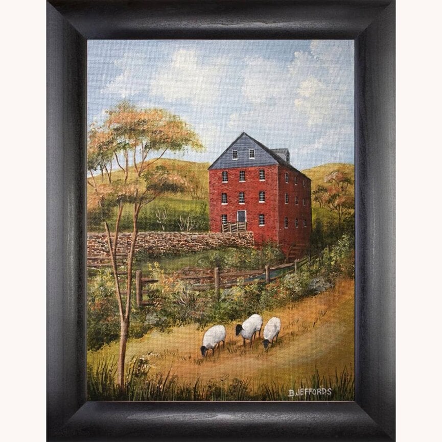 Barbara Jeffords Peaceful Grazing Framed Print - 22" x 28"