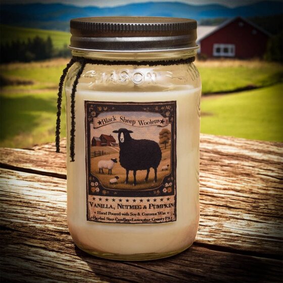 Sheep, Vanilla Nutmeg & Pumpkin 16oz Soy Jar Candle