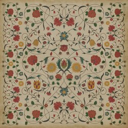 Williamsburg Vintage Vinyl Floor Cloth Floral