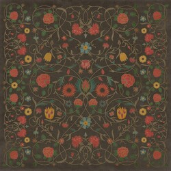 Williamsburg Vintage Vinyl Floor Cloth Floral