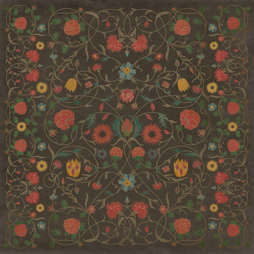 Williamsburg Vintage Vinyl Floor Cloth Floral