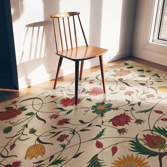 Williamsburg Vintage Vinyl Floor Cloth Floral