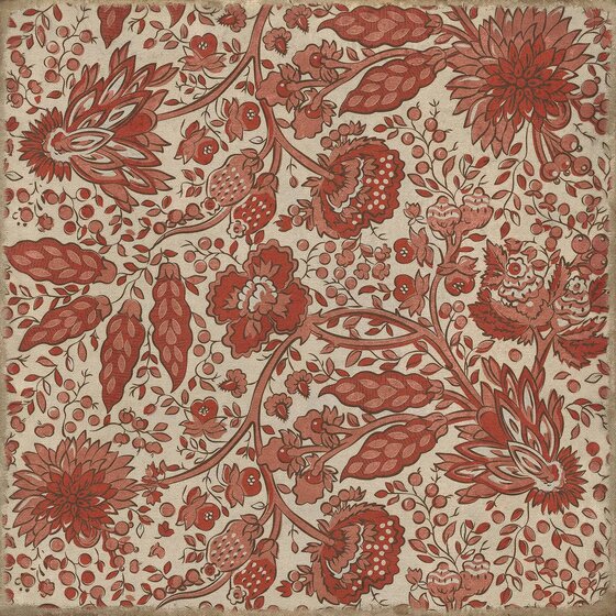 Williamsburg Vintage Vinyl Floor Cloth Garden Gate