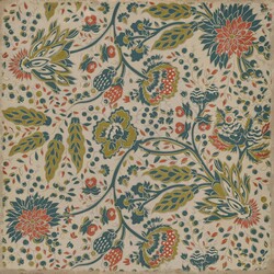 Williamsburg Vintage Vinyl Floor Cloth Garden Gate