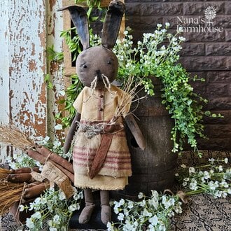 Theo Girl Bunny Doll with large Carrot