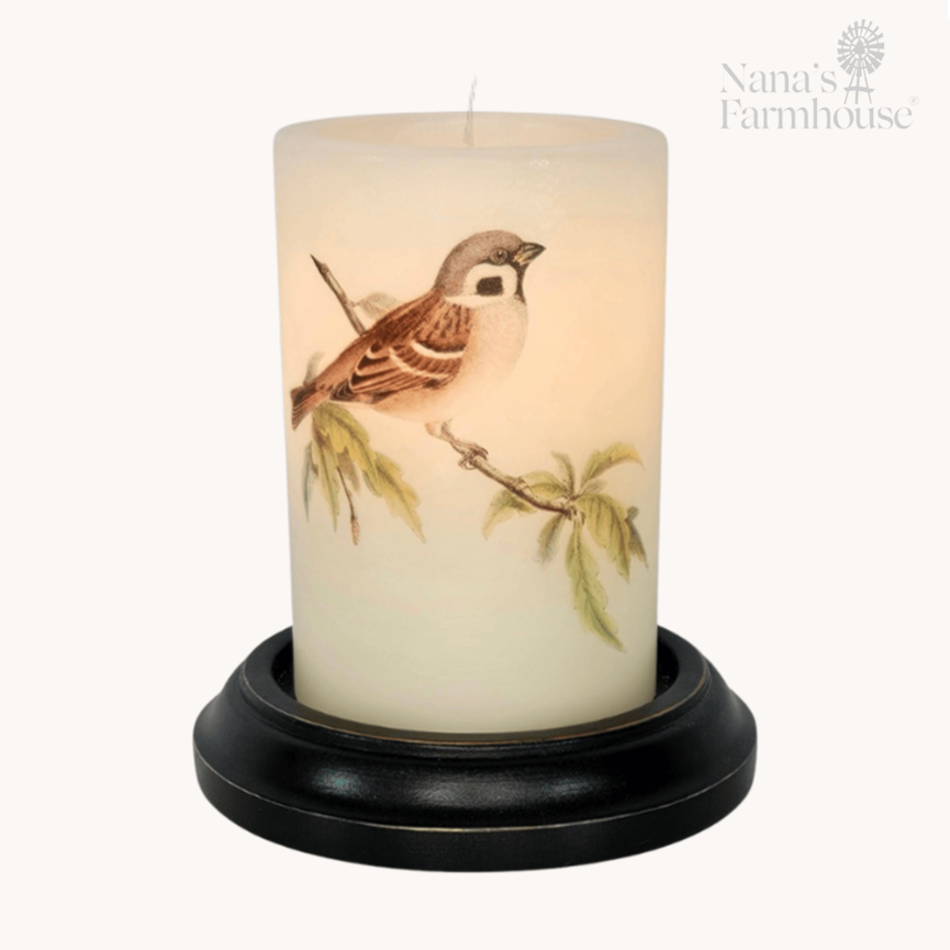Tree Sparrow Candle Sleeve Vanilla