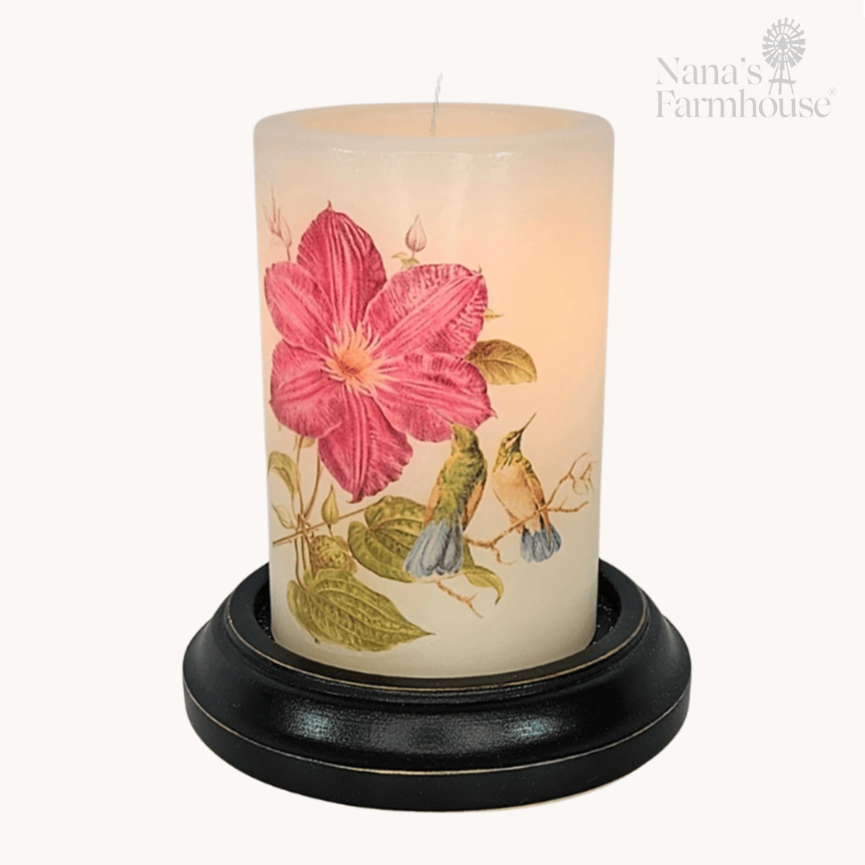 Vintage Clematis Vine Candle Sleeve Vanilla