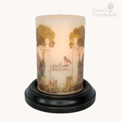 Garden Gate Summer Flowers Candle Sleeve - Vanilla