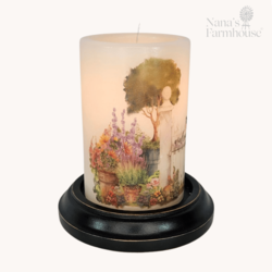 Garden Gate Summer Flowers Candle Sleeve - Vanilla