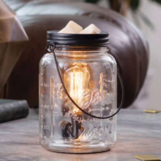 Mason Jar Edison Bulb Illumination Fragrance Warmer