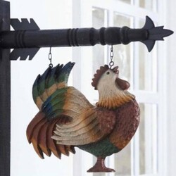 Multi Color Resin Rooster Arrow Replacement - 11.75" x 10.5" x 3"