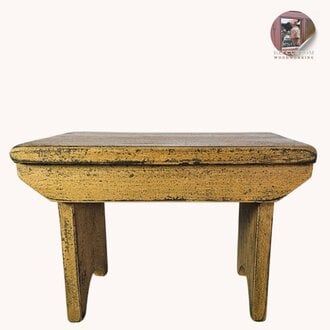 Mustard over Black Small Stool