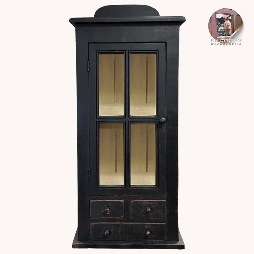 Colonial Wall Curio Cabinet