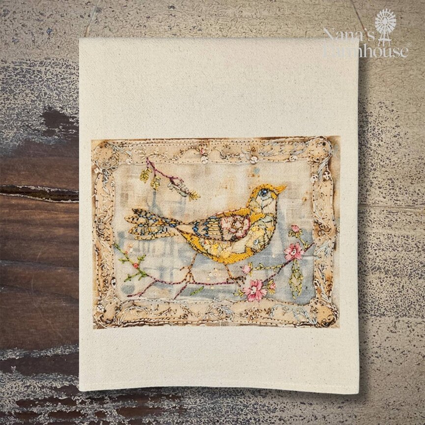 Flour Sack Towel Birds - 27"