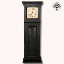 Tall Black Homestead Clock - 28" x 9" x 5"