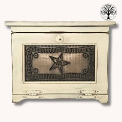 Bread Box with Tin Star Buttermilk - 18" x 10.5" x 14"