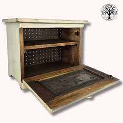 Bread Box with Tin Star Buttermilk - 18" x 10.5" x 14"