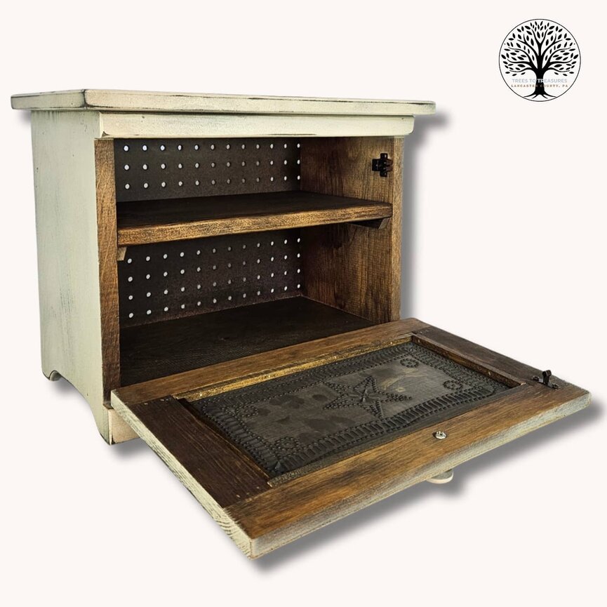 Bread Box with Tin Star Buttermilk - 18" x 10.5" x 14"
