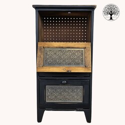 Veggie Bin Three Door Old Mill Insert Black - 34.5" x 18" x 12"