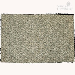 Hooked Rug Log Cabin On Black with Greenery Branch - 17" x 11"