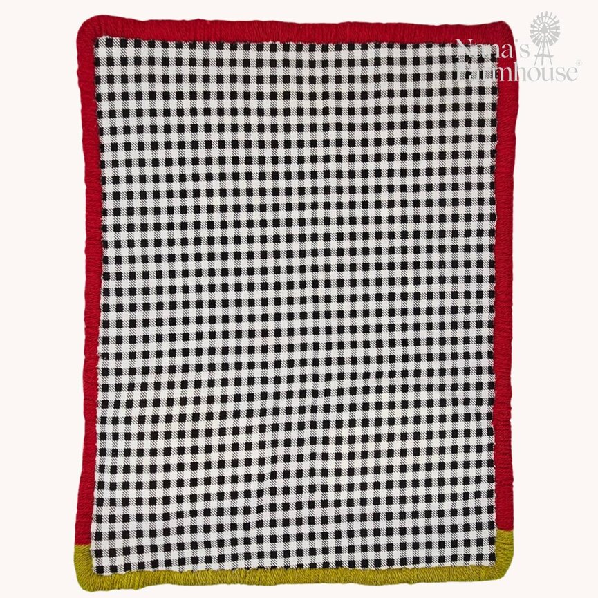 Needle Punched Rug Sheep with Feather Tree & Star - 12" x 15.5"