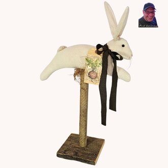 Running Rabbit On Stick with base