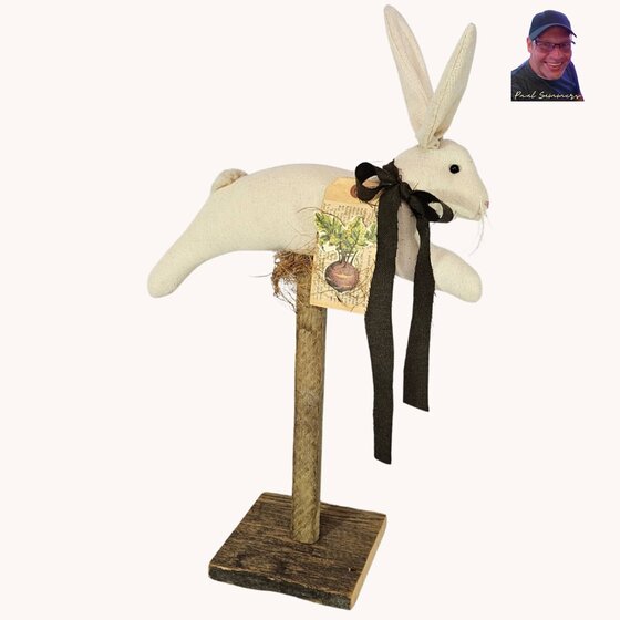 Running Rabbit On Stick with base