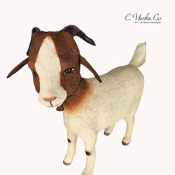 C. Yenke Brown And White Goat - 8.5" x 9"