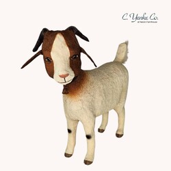 C. Yenke Brown And White Goat - 8.5" x 9"