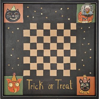 Trick Or Treat Halloween Checkerboard