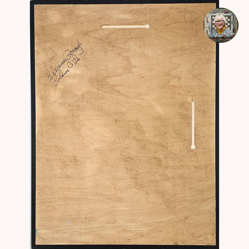 Turquoise with Tulip & Farm Scene Checkerboard - 25" x 19"