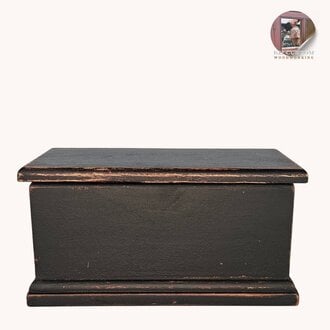 Keepsake Box Black Over Red - Small