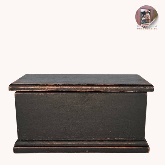 Keepsake Box Black Over Red - Small