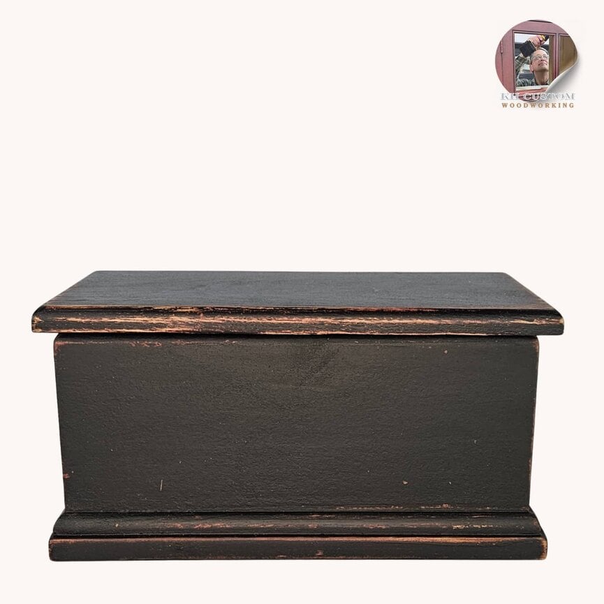 Keepsake Box Black Over Red - 12" x 6 " x 6 "