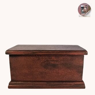 Keepsake Hinged Box Red Over Black - Small