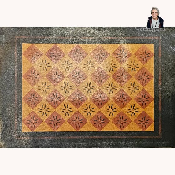 Diamond Starburst Floor Cloth - 24" x 34"